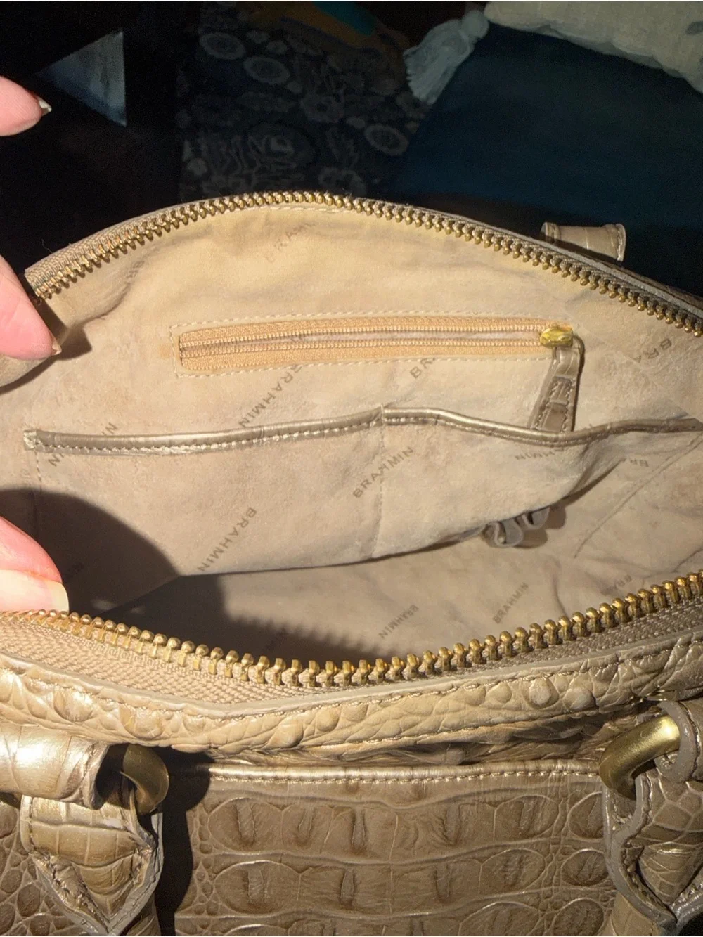 Brahmin duffel-satchel style